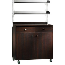 Serviceschrank fahrbar schwarz | 900 mm x 480 mm H 1550 mm Produktbild