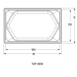 GN Behälter GN 1/2 x 65 mm | Edelstahl Hexagon Produktbild 1 S
