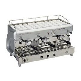 Espressomaschine 3 EXTRAMAXI , Modell Modern, 3 Brühgruppen,  Perlsilber, halbautomatisch Produktbild
