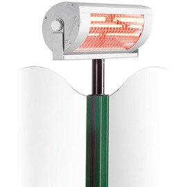 9100477 Windschutz-Pfostenhalterung, Farbe: nano-anthrazit, Einsteckhöhe 182 mm, Breite 41 mm, sichtbare Höhe 19,5 mm, ohne Strahler Produktbild 0 L