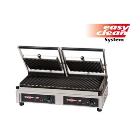 Doppel-Kontakt-Grill PROFI | 230 Volt | Gusseisen emailliert • gerillt • gerillt Produktbild