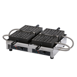 Doppel-Waffeleisen | Waffelgröße 151 x 95 x H 33 mm (4x) | 2800 Watt 230 Volt Produktbild