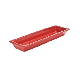 Gastronorm-Schale Keramik rot GN 2/4 x 60 mm Produktbild