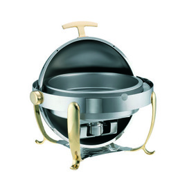 Chafing Dish Royal Gold rund mit Rolldeckel Ø 550 mm Produktbild 1 S