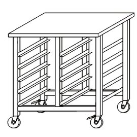 Transportwagen | 10 Einschübe | 810 mm  x 700 mm  H 850 mm | fahrbar Produktbild