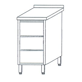 Arbeitsschrank mit 3-er Schubladenblock | Aufkantung 450 mm  x 600 mm  H 850 mm Produktbild