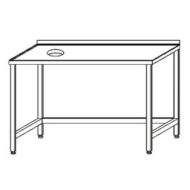 Arbeitstisch | Vorbereitungstisch mit Abwurfschacht KST - 143 L 1000 mm B 600 mm Produktbild