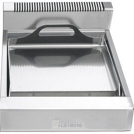 1203.9031 Grillplatte, glatt, mit Spritzschutz, 370 x 400 mm, für Gasmodelle Tiefe 700 Produktbild