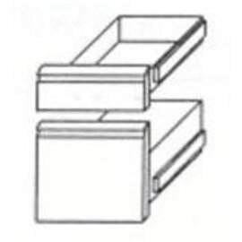 303001 Kühltischschubladensatz 1/3, 100 mm tief  + 2/3 GN 1/1, 200 mm tief, Mehrpreis statt Tür (für Kühltische "KT 110, 210, 310 u. 410" Produktbild