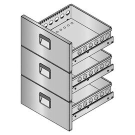 30.4117 Schubladensatz 3 x 1/3 GN anstatt Tür für Umluft-Getränketheke (Modelle Paris, Bergamo, London, Bristol, Palermo, Napoli) Produktbild