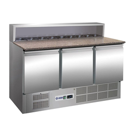 Pizzatisch KBS 901 PT Umluftkühlung 235 Watt 400 ltr | 3 Volltüren Produktbild