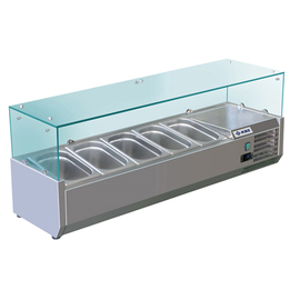 Kühlaufsatz RX1400 (Glas) Statische Kühlung | 5 x GN 1/3 - 150 mm Produktbild