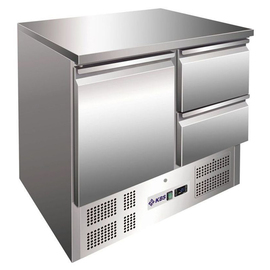 Kühltisch Gastronorm KTM 202 Umluftkühlung 155 Watt 256 ltr | Volltür | 2 Schubladen Produktbild