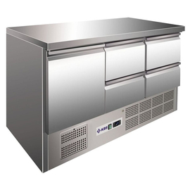 Kühltisch Gastronorm KTM 304 Umluftkühlung 235 Watt 400 ltr | Volltür | 4 Schubladen Produktbild