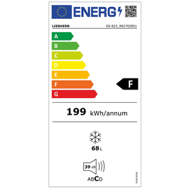 Gefriergerät GX 823 weiß 70 ltr | Statische Kühlung | Türanschlag rechts Produktbild 1 S