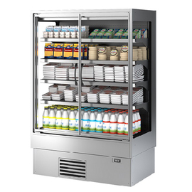 Wandkühlregal Lem 1310 CNS mit 2 Glastüren | Umluftkühlung Produktbild