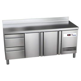Kühltisch READY KT3002 Umluftkühlung 172 Watt 452 ltr | Aufkantung | 2 Volltüren | 2 Schubladen Produktbild