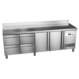 Kühltisch READY KT4614 Umluftkühlung 204 Watt 290 ltr | Aufkantung | 2 Volltüren | 4 Schubladen Produktbild