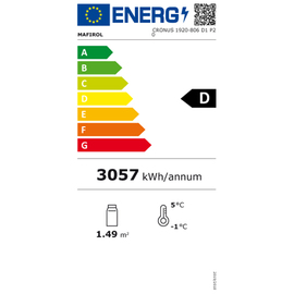 Wandkühlregal CRONUS 886 mit Drehtüren Produktbild 1 L