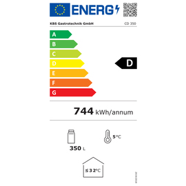 Glastürkühlschrank CD 350 LED weiß 350 ltr | Umluftkühlung | Türanschlag rechts Produktbild 1 S