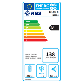 Energiespar-Kühlschrank K 310 CHR weiß 310 ltr | Statische Kühlung | Türanschlag rechts Produktbild 1 L
