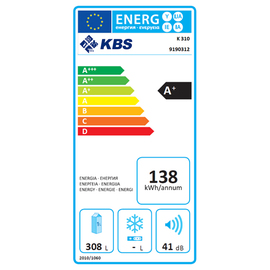Energiespar-Kühlschrank K 310 schwarz 310 ltr | Statische Kühlung | Türanschlag rechts Produktbild 1 L