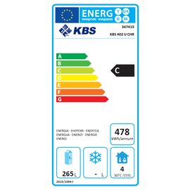 Umluft Gewerbekühlschrank KBS 402 U CHR | 400 ltr | Türanschlag wechselbar Produktbild 1 S
