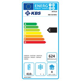 Euronormkühlschrank | Bäckereikühlschrank KBS 520 BKU weiß 520 ltr | Umluftkühlung | Türanschlag rechts Produktbild 3 L