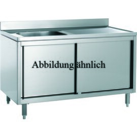 Spülschrank SSZL 1470 2 Becken | Abtropffläche rechts | Flügeltüren Produktbild