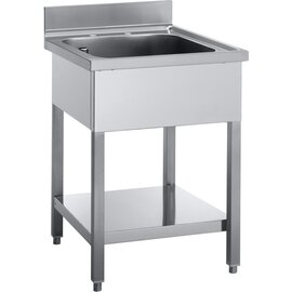 Spültisch STEM 0760 EM ECOLINE 1 Becken | 500 x 400 x 250 mm mit Grundboden L 700 mm B 600 mm Produktbild