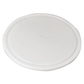 Tranchierbrett Polyethylen  • weiß mit Saftrille  Ø 325 mm  H 15 mm Produktbild
