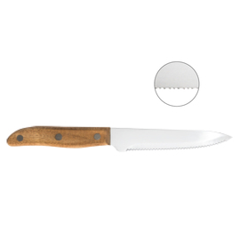 Steakmesser KOBE Edelstahl Sägeschliff Holzgriff L 244 mm Produktbild