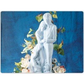 B-Ware | Mehrwegform -  Brautpaar - aus weißem Polyethylen zur Herstellung von Eisskulpturen, Maße 41 x 41cm,Höhe 83 cm Produktbild