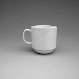 RESTPOSTEN | Kaffeebecher mit Henkel 280 ml Porzellan weiß Produktbild