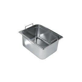 Gastronorm Behälter GN 1/2  x 150 mm Edelstahl | starre Griffe Produktbild