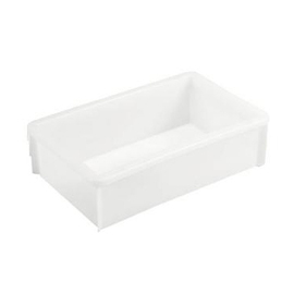 Stapelbehälter | Transportbehälter PE weiß lebensmittelecht 10 ltr | 450 mm x 295 mm H 125 mm Produktbild
