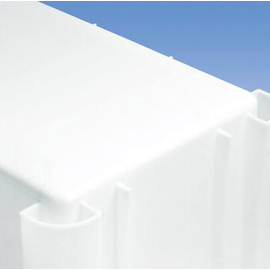 Lebensmittelbehälter HDPE weiß glatter Boden 140 ltr | 800 mm x 600 mm H 405 mm Produktbild 1 S