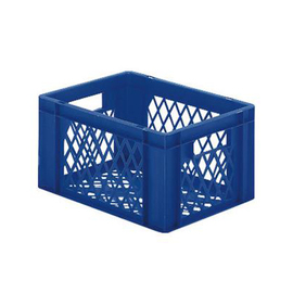 Stapelbehälter Rainbow Line Euronorm PP blau perforiert 19 ltr | 400 mm x 300 mm H 210 mm Produktbild