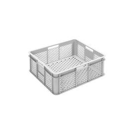 Stapelbehälter | Lagerbehälter MULTI • grau • perforiert 18 ltr | 400 mm x 350 mm H 160 mm Produktbild