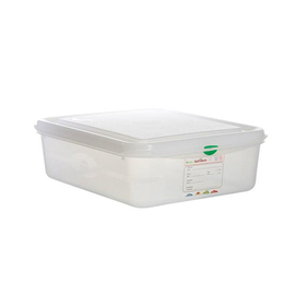 Frischhaltebox | Gefrierbox Gastronox mit Deckel GN 1/2 PP transparent 6,5 ltr | 325 mm x 265 mm H 100 mm mit Codierungsclips Produktbild