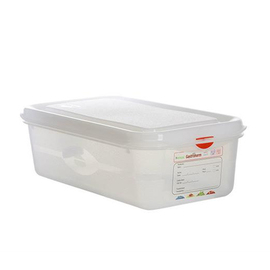 Frischhaltebox, Gefrierbox Gastronox mit Deckel GN 1/3 PP transparent 4  ltr