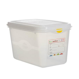 Frischhaltebox | Gefrierbox Gastronox mit Deckel GN 1/4 PP transparent | 265 mm x 162 mm H 150 mm mit Codierungsclips Produktbild