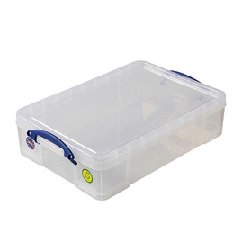 Aufbewahrungsbox mit Deckel PP transparent 24,5 ltr | 600 mm x 400 mm H 155 mm Produktbild
