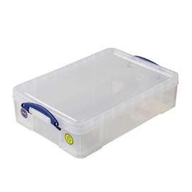 Aufbewahrungsbox mit Deckel PP transparent 24,5 ltr | 600 mm x 400 mm H 155 mm Produktbild