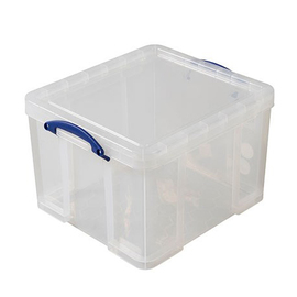 Aufbewahrungsbox mit Deckel PP transparent 35 ltr | 480 mm x 390 mm H 310 mm Produktbild