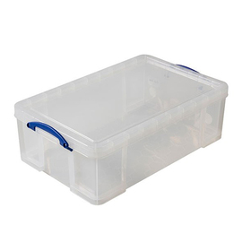 Aufbewahrungsbox mit Deckel PP transparent 50 ltr | 710 mm x 440 mm H 230 mm Produktbild