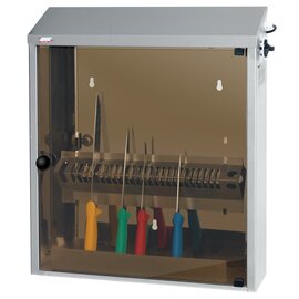 Sterilisationsschrank Edelstahl 1020 mm  x 125 mm  H 600 mm  | Magnetbandhalterung Produktbild