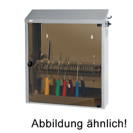 Sterilisationsschrank Edelstahl 310 mm  x 125 mm  H 600 mm  | Korbhalterung Produktbild