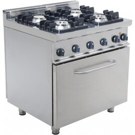 Gasherd E7/KUPG4LE Gastronorm 400 Volt 5,48 kW (Elektrobackofen) 24 kW (Gas) | Backofen Produktbild