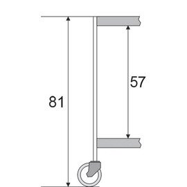 Servierwagen wengé  | 2 Borde 945 x 550 mm Produktbild 1 S